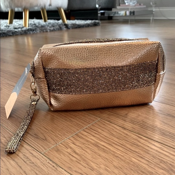 Rose gold metallic wristlet bag - Picture 2 of 8